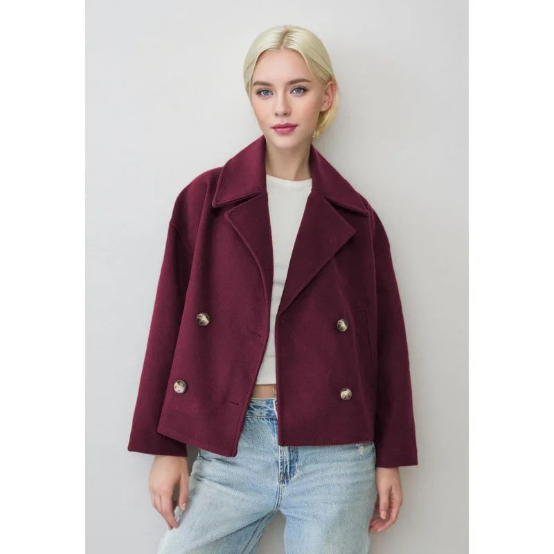 Delia | Women's Double-Breasted Cropped Jacket