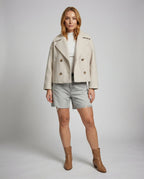 Delia | Women's Double-Breasted Cropped Jacket