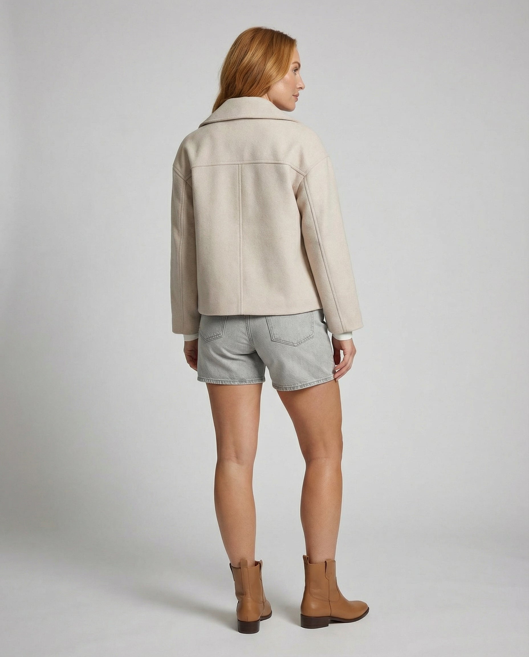 Delia | Women's Double-Breasted Cropped Jacket