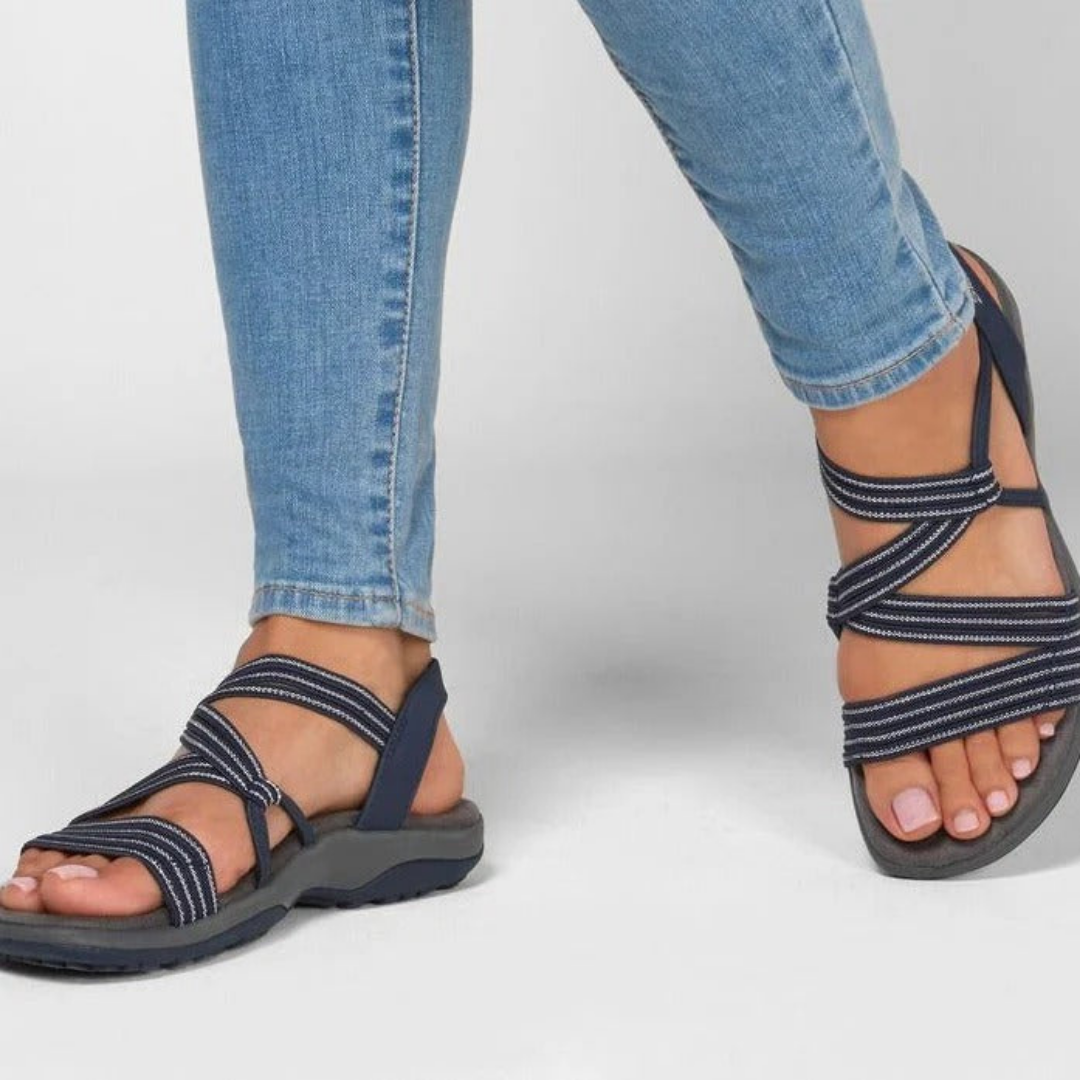 Orelia | Women's Multi-Strap Slingback Flat Sandals