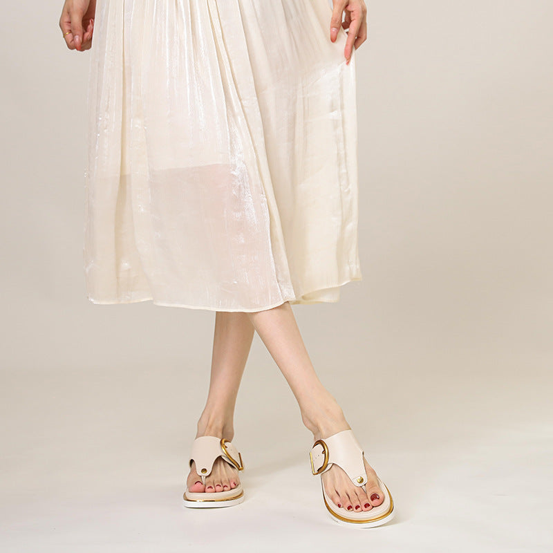 Hana | Women's Cushioned Buckle Thong Sandals