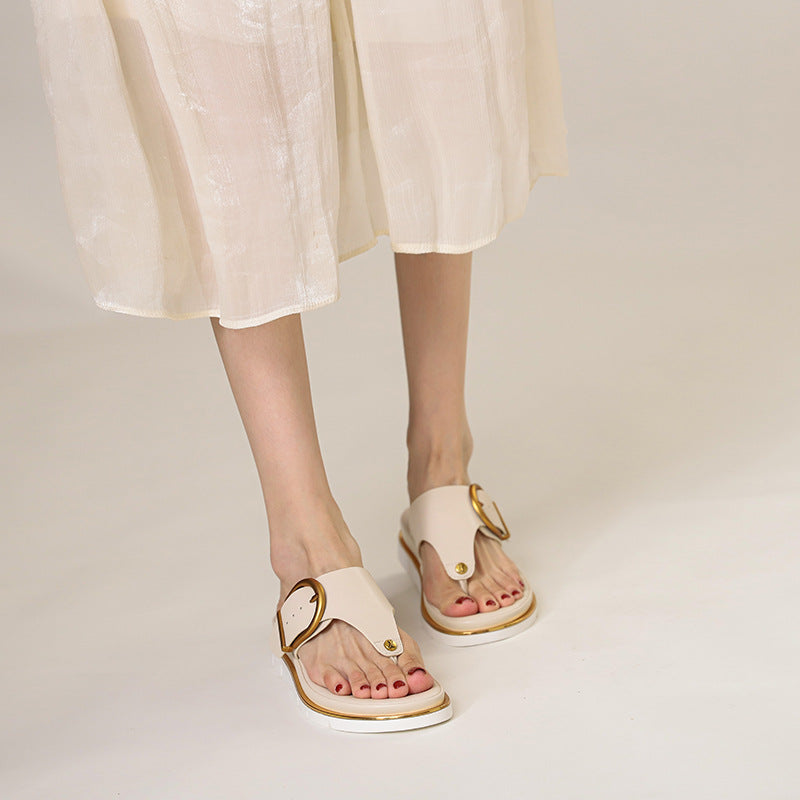 Hana | Women's Cushioned Buckle Thong Sandals