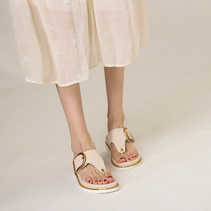 Hana | Women's Cushioned Buckle Thong Sandals