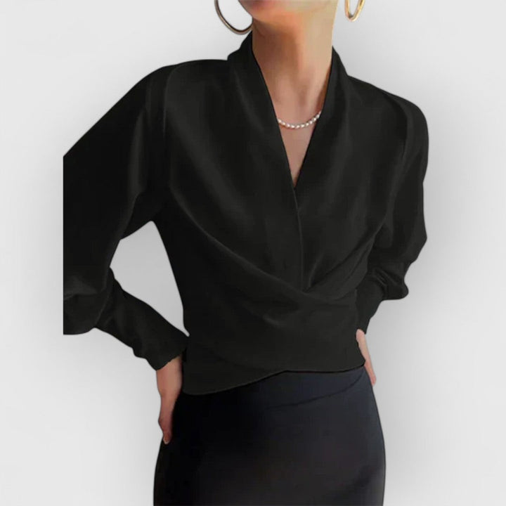 Antonia | Women's Puff Sleeve Wrap Blouse