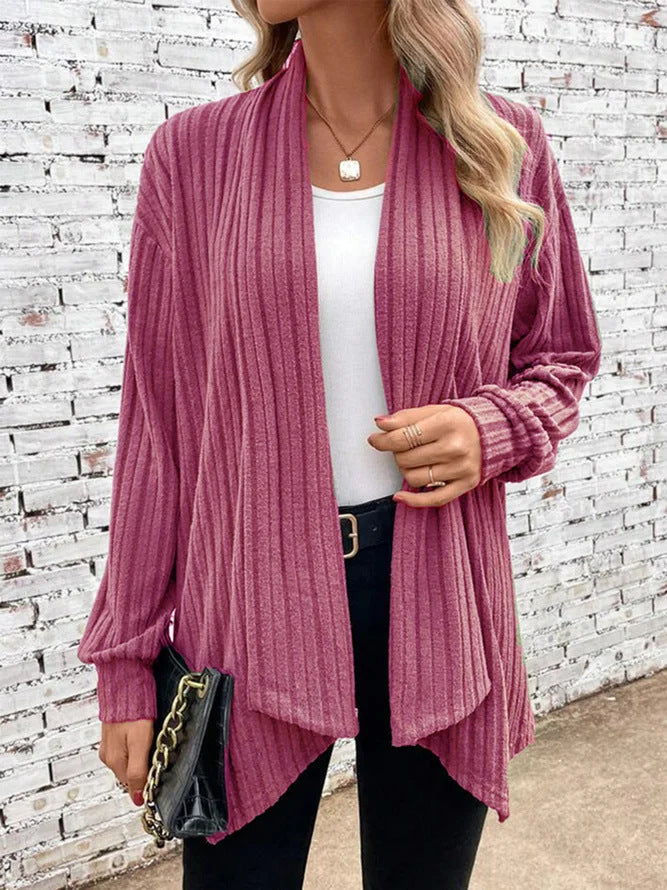 Grace & Jess | Ribbed Drape Cardigan