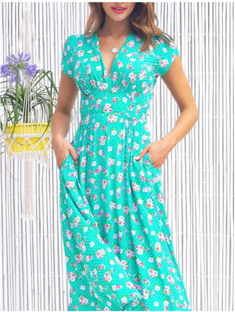 Grace & Jess | FLORAL BUTTON-DOWN MIDI DRESS