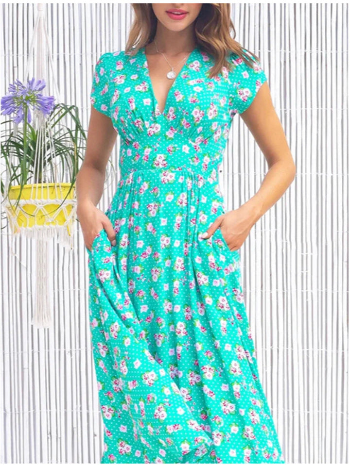 Grace & Jess | FLORAL BUTTON-DOWN MIDI DRESS