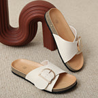 Niobe | Women's Buckle Strap Slip On Clogs