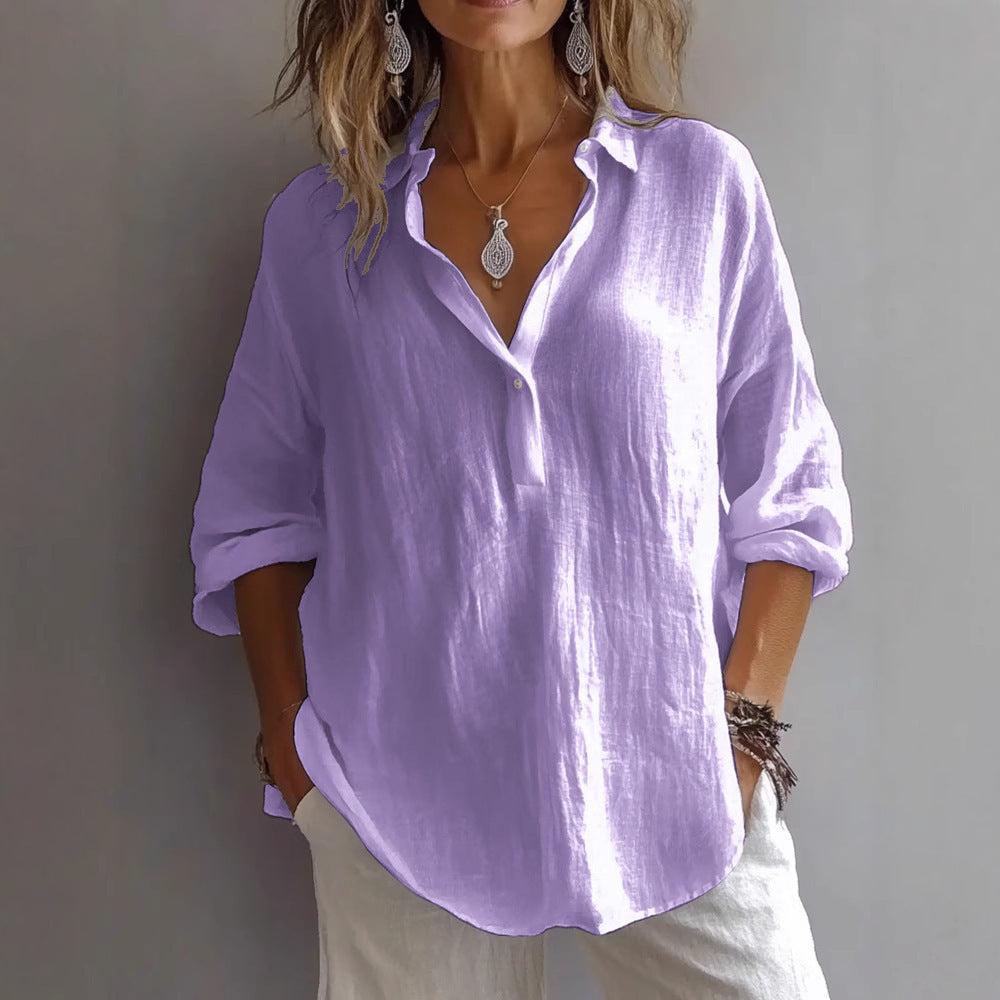 Grace & Jess | Elegant V Neck Blouse