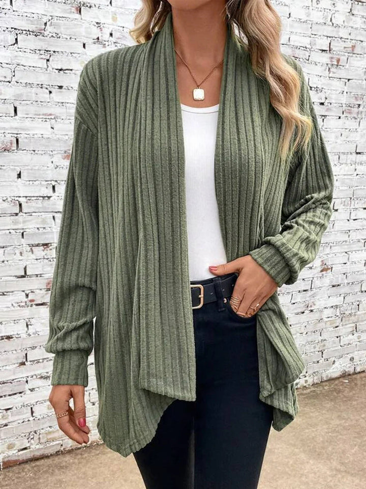 Grace & Jess | Ribbed Drape Cardigan