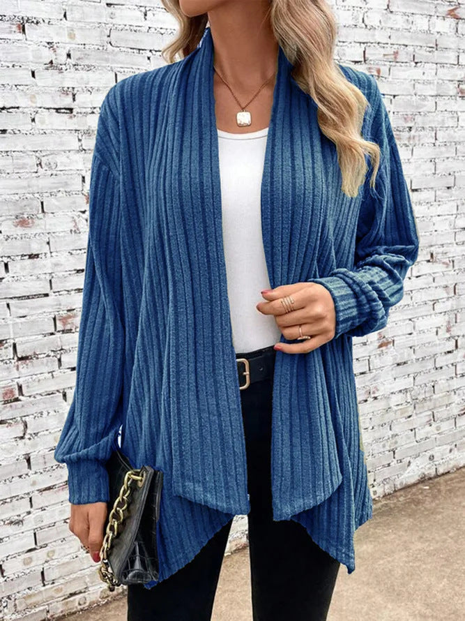 Grace & Jess | Ribbed Drape Cardigan
