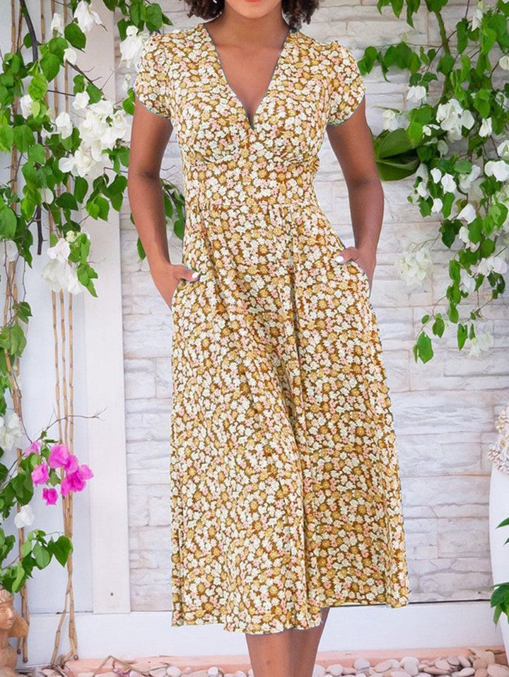 Grace & Jess | FLORAL BUTTON-DOWN MIDI DRESS