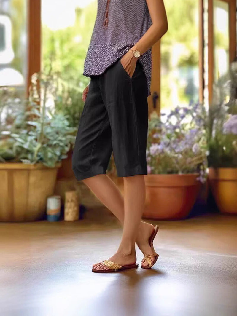 Briony | Women's Knee Length Pocket Shorts