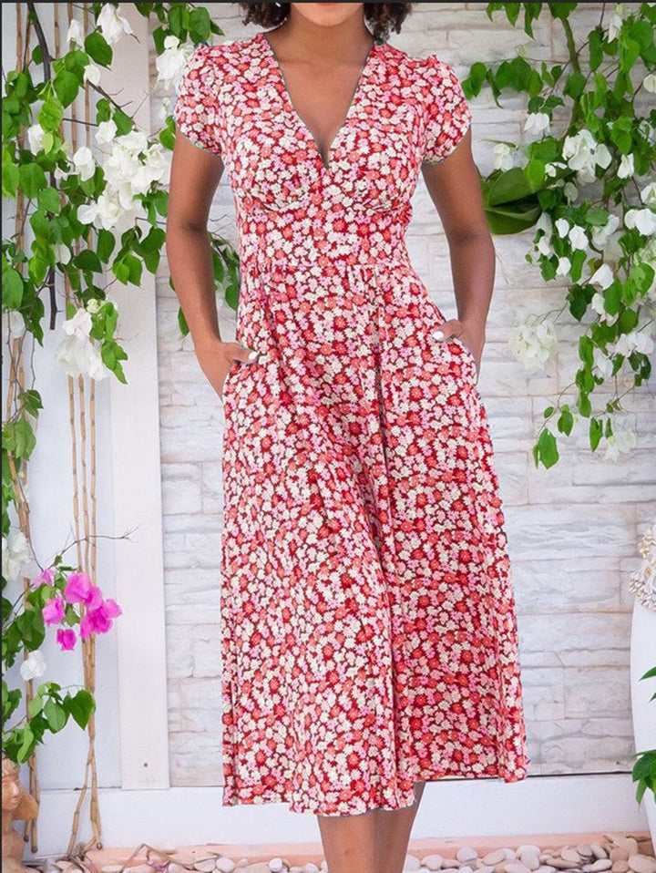 Grace & Jess | FLORAL BUTTON-DOWN MIDI DRESS