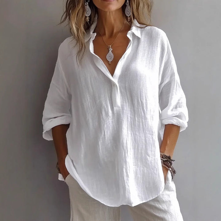 Grace & Jess | Elegant V Neck Blouse