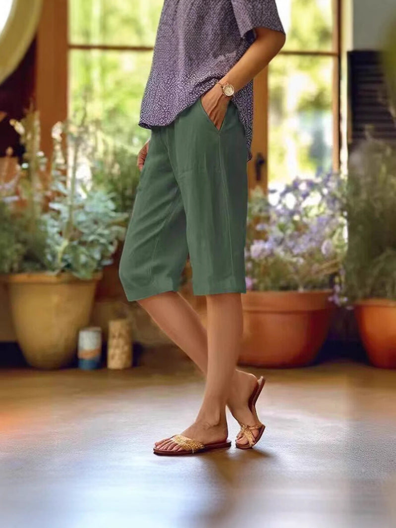 Briony | Women's Knee Length Pocket Shorts