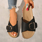 Isolde | Women's Casual Slide Sandals with Buckle Detail