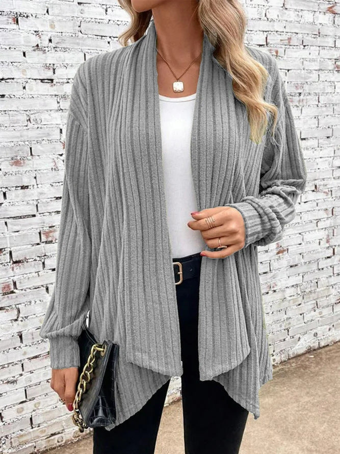 Grace & Jess | Ribbed Drape Cardigan