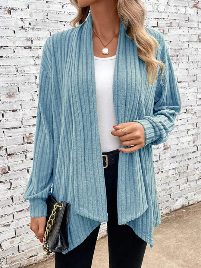 Grace & Jess | Ribbed Drape Cardigan