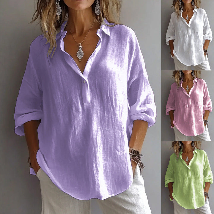 Grace & Jess | Elegant V Neck Blouse
