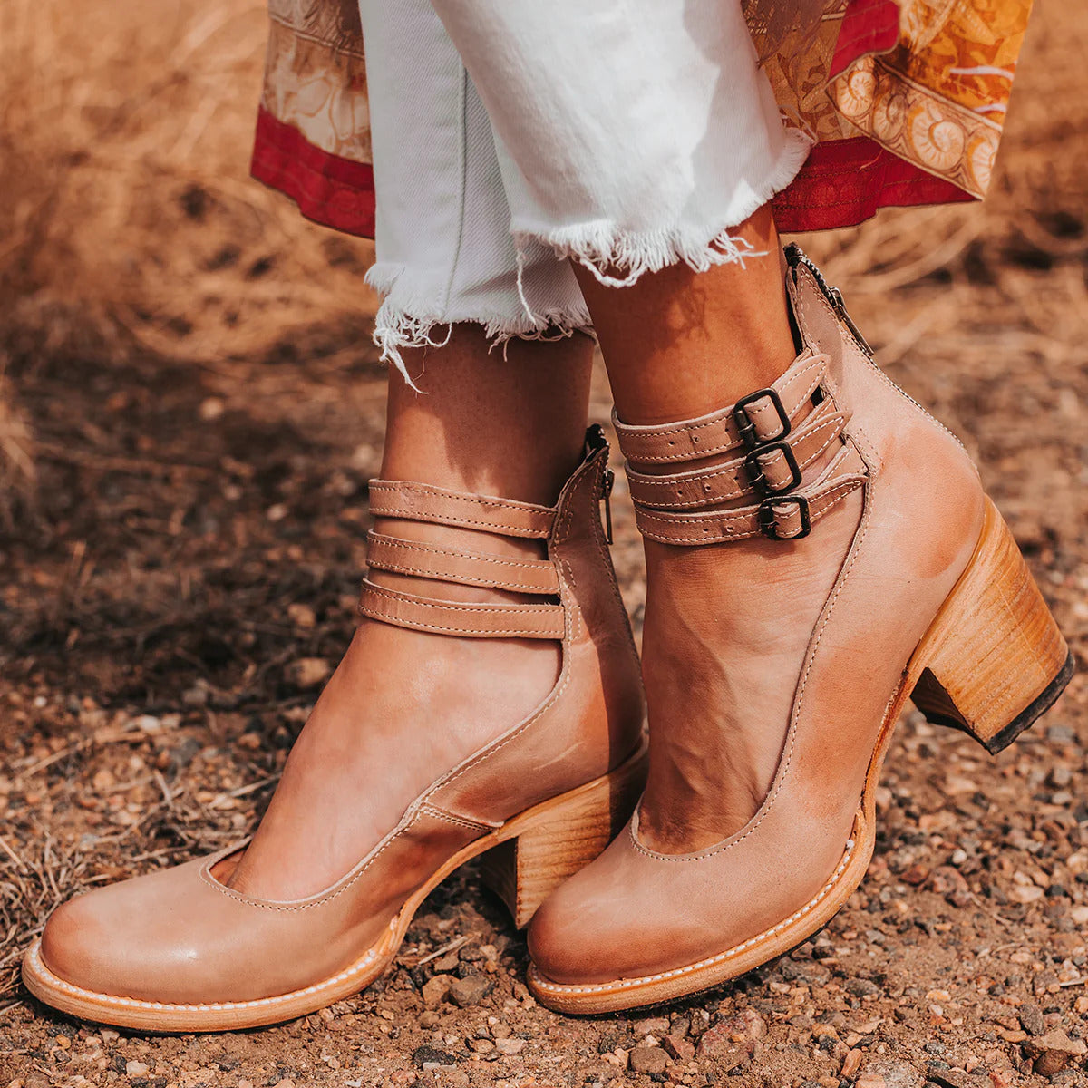 Debora | Women's Block Heel Strap Shoes