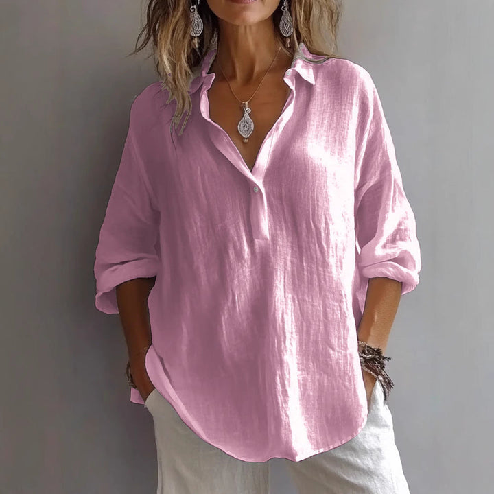 Grace & Jess | Elegant V Neck Blouse