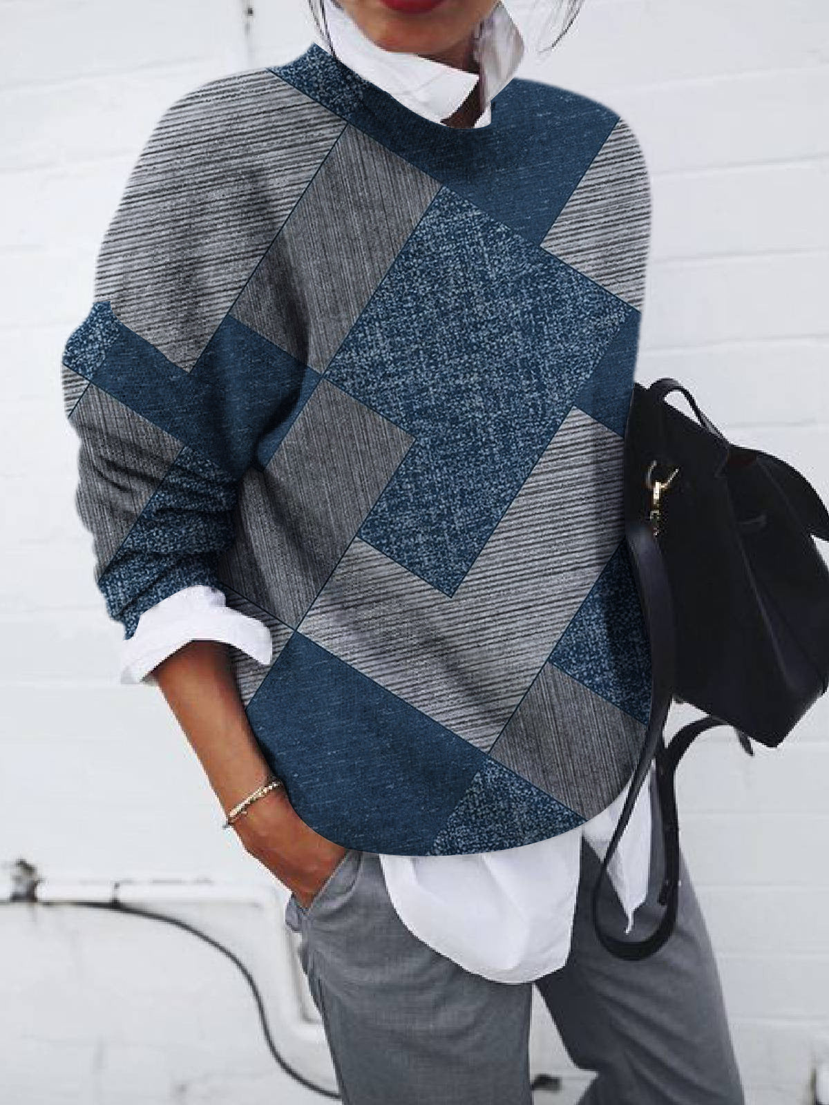 Yolante | Women's Comfortable Patchwork Sweater