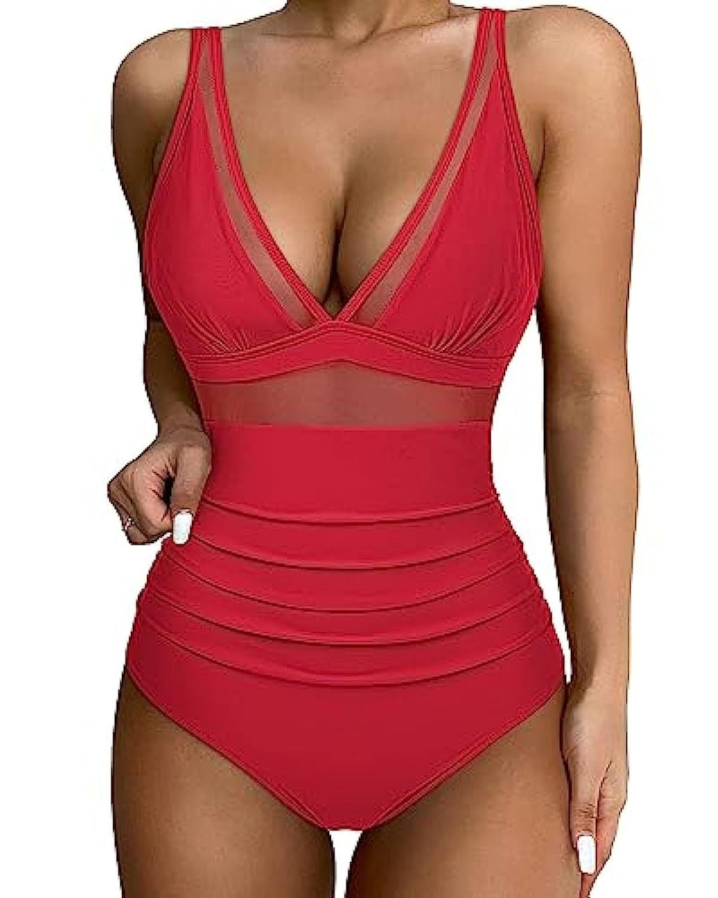 Waverly | Women's Mesh Panel High Waist One-Piece Swimsuit