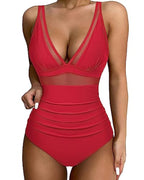 Waverly | Women's Mesh Panel High Waist One-Piece Swimsuit