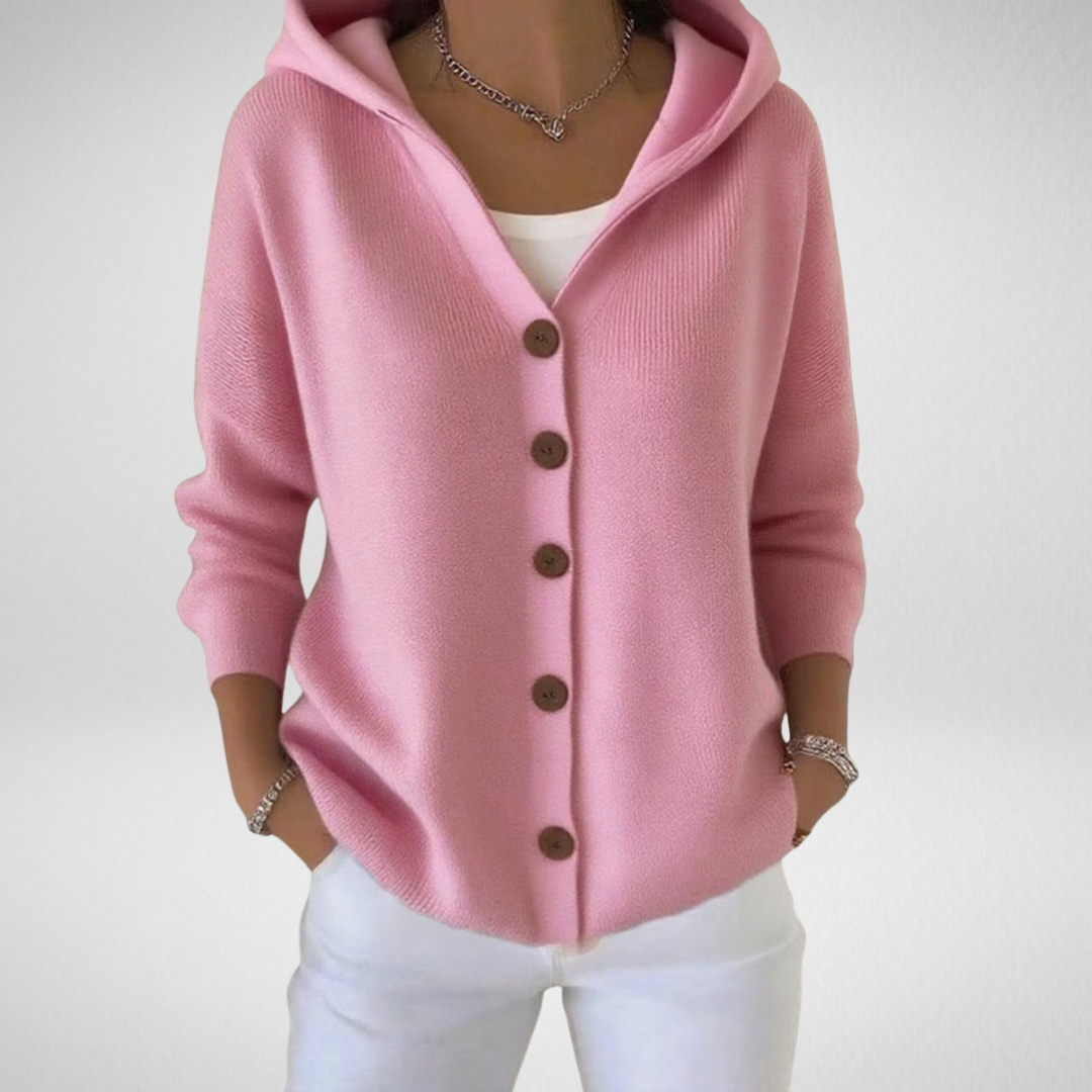 Zoey | Women's Hooded Button Cardigan