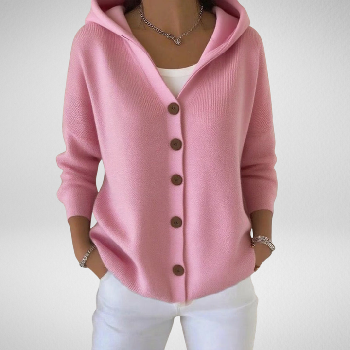 Zoey | Women's Hooded Button Cardigan