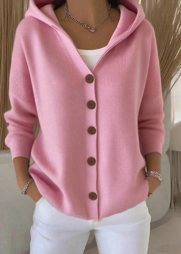 Zoey | Women's Hooded Button Cardigan