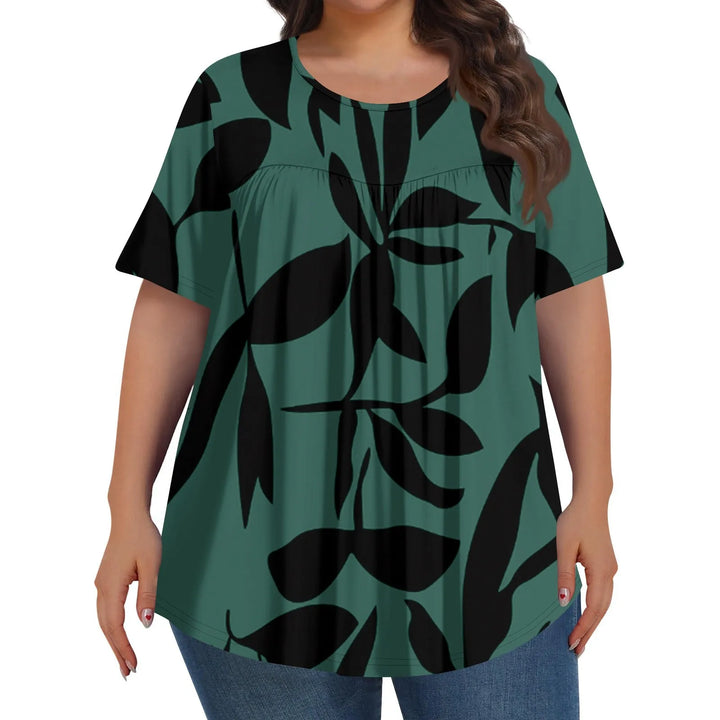 Sorley | Women's Floral Graphic Color Block Short Sleeve Top