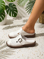 Giselle | Women's Slip-On Clog Sandals with Buckle Detail