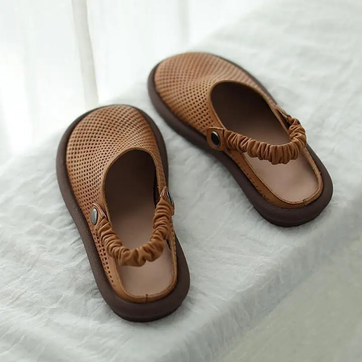 Fern | Women's Casual Perforated Slip-On Mule Sandals