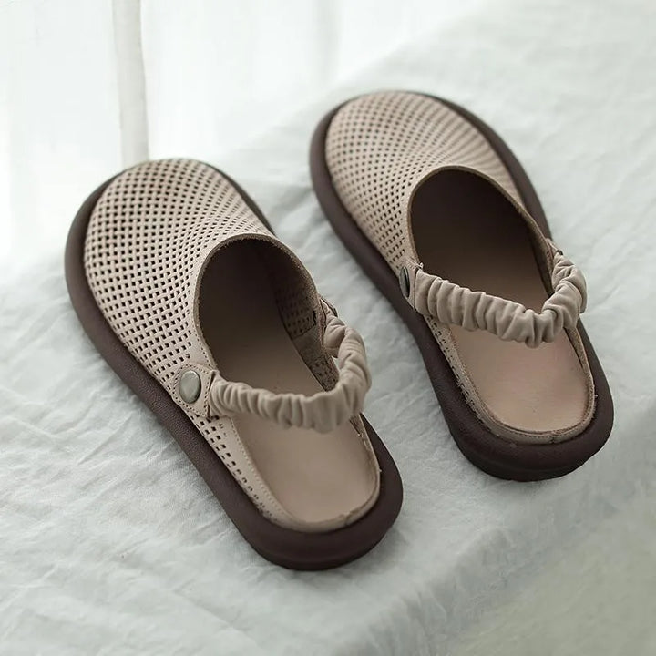 Fern | Women's Casual Perforated Slip-On Mule Sandals