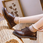 Sylvie | Women's Classic Lace-Up Mary Janes with Chunky Sole