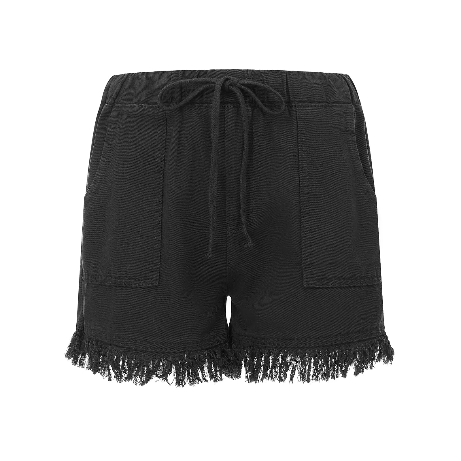 Afton | Women's Casual Frayed Hem Summer Shorts