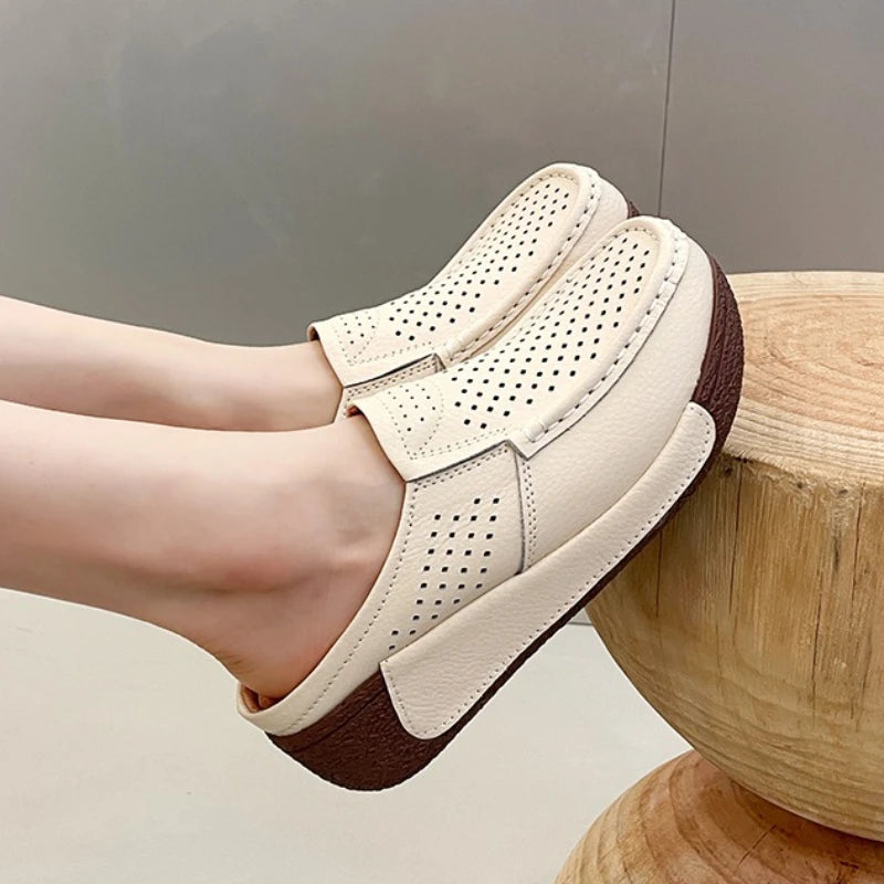 Sariah | Women's Slip-On Slide In Clogs with Perforated Design