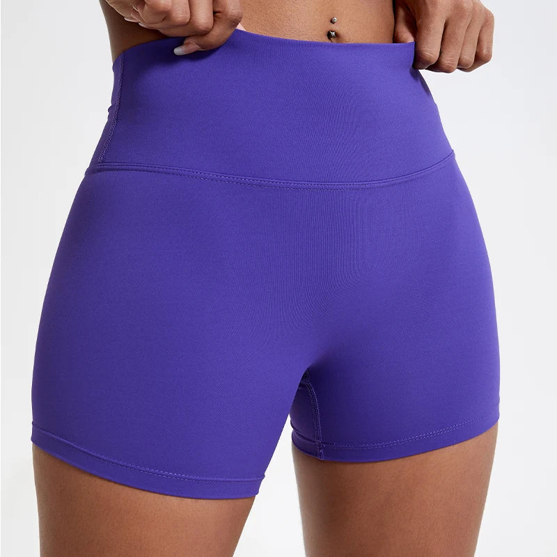 Dervla | Women's High Waist Slim Fit Yoga Shorts