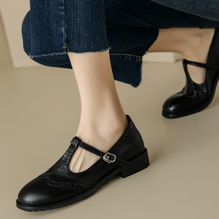 Miana | Polished T-Strap Mary Janes