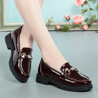 Norah | Women's Classic Patent Mary Janes with Chain Detail