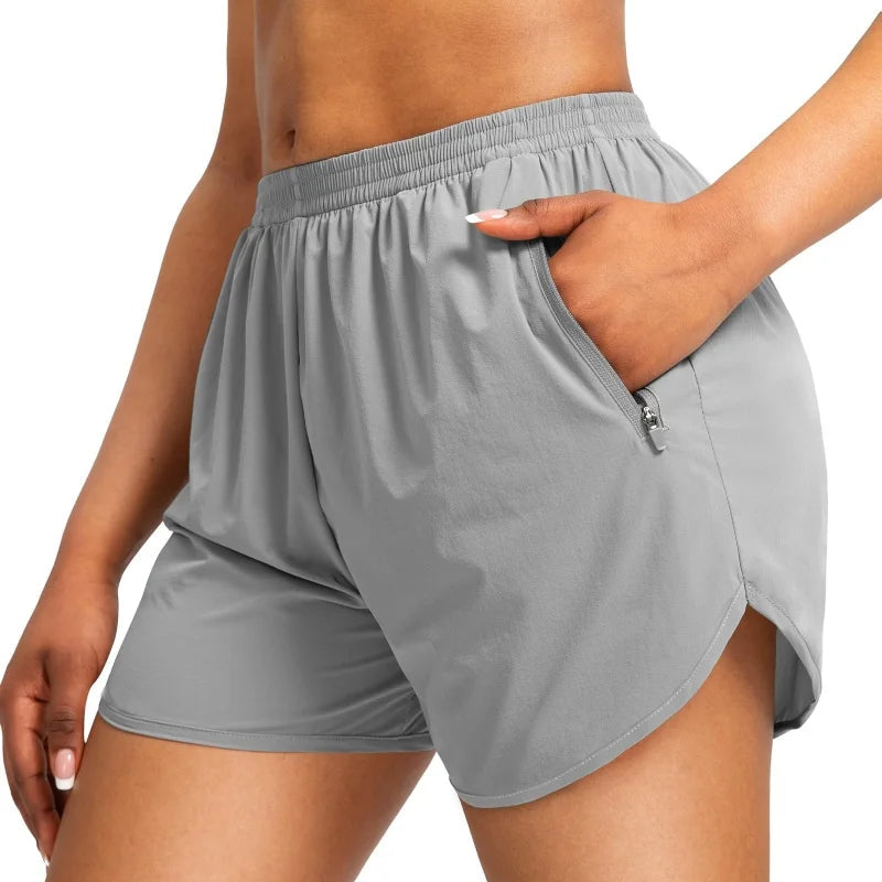 Caolan | Women's Loose Fit Zip Pocket Sport Shorts