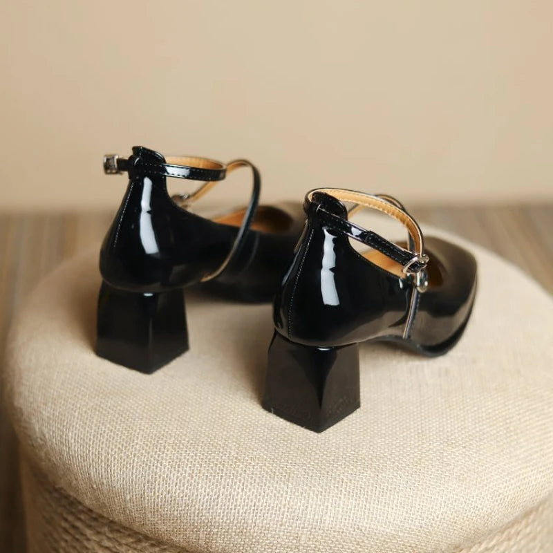 Annika | Women's Elegant Block Heel Mary Janes