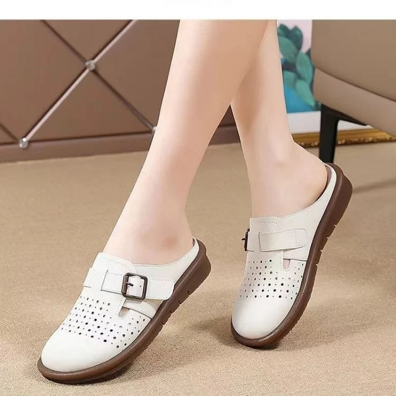 Giselle | Women's Slip-On Clog Sandals with Buckle Detail