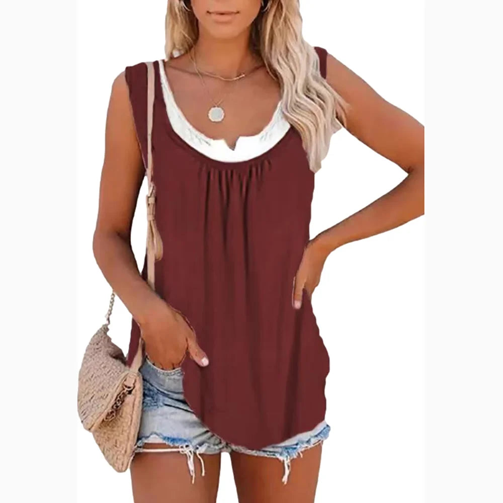 Urien | Women's Casual Printed Camisole Summer Vest Top