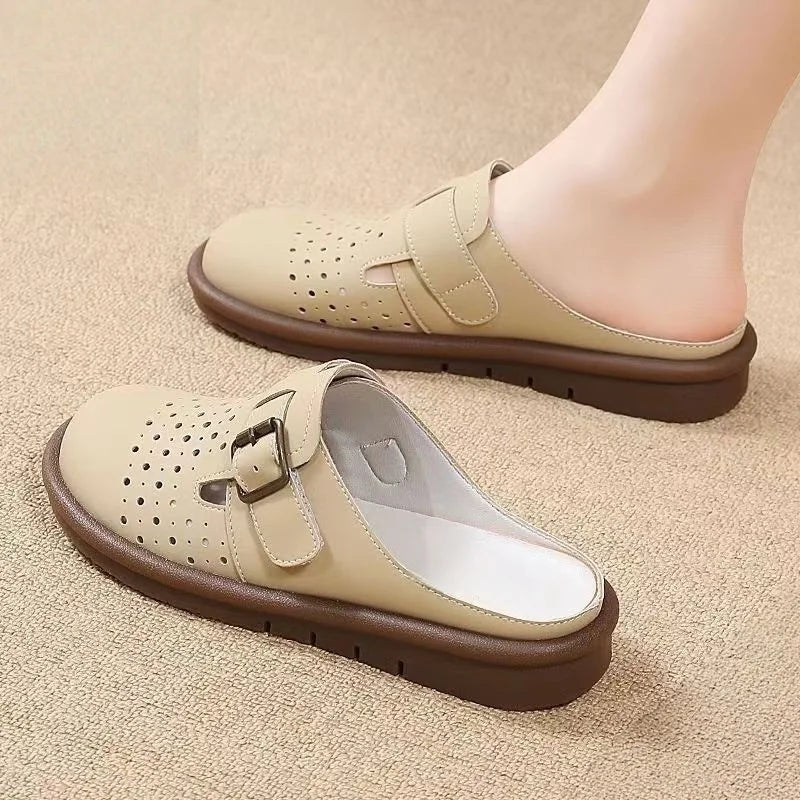 Giselle | Women's Slip-On Clog Sandals with Buckle Detail