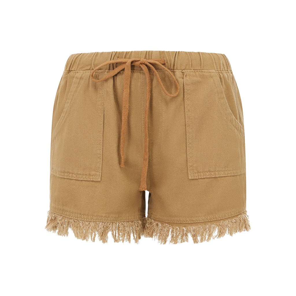 Afton | Women's Casual Frayed Hem Summer Shorts