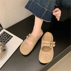 Niamh | Women's Casual Slip-On Suede Clogs with Buckle Detail