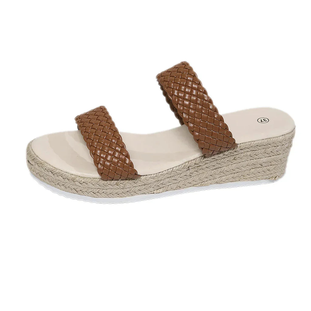 Finn | Women's Woven Double Strap Espadrille Platform Sandals